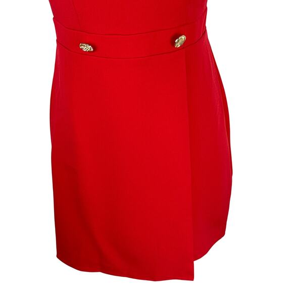 CITY STUDIO MOCK NECK SLEEVELESS SHIFT DRESS IN BRIGHT RED NWT WOMEN'S SIZE 5/6 - Picture 5 of 12